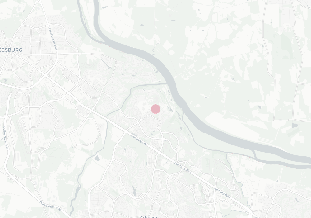 Map showing the Anchor Point Sitting Services service area centered on Lansdowne, Virginia